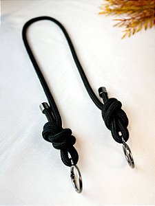 Alça de Ombro Corda Azenha - 90cm - Preto/Ônix