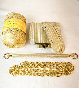 Kit Bolsa Lady - Néctar 5mm - Dourado Auto Brilho (Déa - Aula Grátis)
