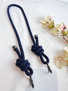 Alça de Ombro Corda Azenha - 90cm - Azul/Ônix