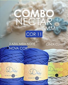 Combo 11 - Fios Néctar 5mm 3un. - 2 Azul Meia Noite e Cinza Claro