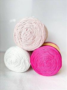 Combo 16 - Fios Néctar 3mm 3un. - Branco, Balé Rosa e Rosa Barbie(F)