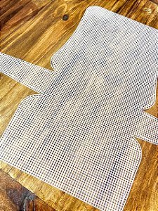 Malha Chenille p/Bolsa 53.5X50cm BRANCO