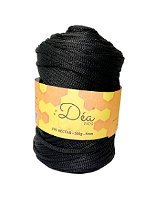 Fio Néctar 3mm - 500g-300m - Poliéster - Preto Lurex Preto
