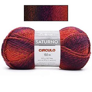 Fio Saturno Circulo 150m 100g - COR 9648 FLAMBOIÃ