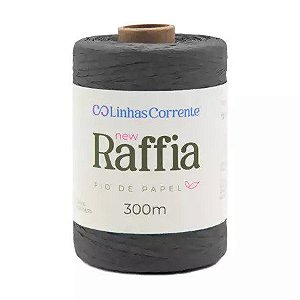 Fio de Papel - New Raffia 300M 100% Viscose - Cinza