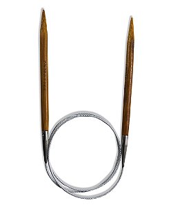 Agulha Circular Bambu/Aço 80CM - 4,0mm