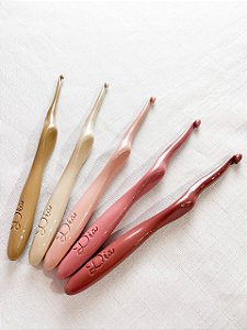 Kit 5 Agulhas Croche Ergonomica Pólen Completo: 4,5,6,7 e 8