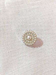 Botão Perola com Pé 21mm Prata