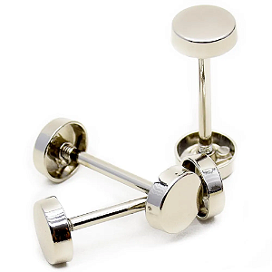 Porta Alça Piercing / Pino 37mm G Dourado 6 Unidades