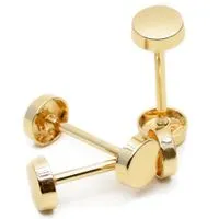 Porta Alça Piercing / Pino 37mm G Dourado 6 Unidades