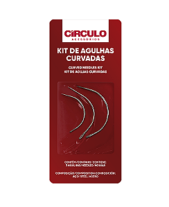 Kit Agulha Curvada Círculo 3 Peças