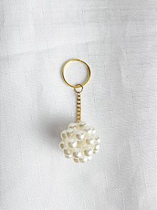 Chaveiro Bolinha 3cm-Pérola