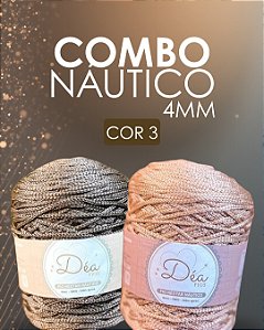 Combo 3 - Fios Néctar Náutico 4mm 2un. - Marrom e Champanhe