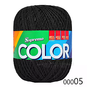 Barbante SUPREMO Color 452m 400g nº6-Preto