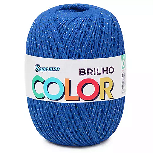 Barbante COLOR BRILHO CORES 400G nº6-Azul Royal/Ouro