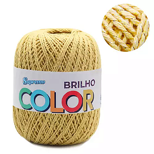 Barbante COLOR BRILHO CORES 400G nº6-Amarelo Canário/Ouro
