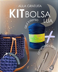 Kit Bolsa Lua - Néctar 5mm Azul Intenso Caramelo Claro/Dourado (Déa - Aula Grátis)