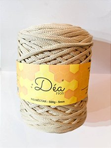 Fio Néctar 5mm - 500g-200m - Poliester - Bege