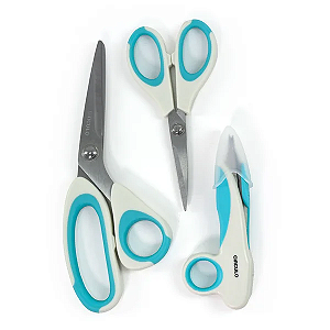 Kit Tesouras Confort 3 Peças - Verde Água