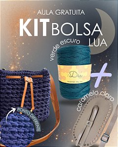 Kit Bolsa Lua - Néctar 5mm Verde Escuro Caramelo Claro/Dourado (Déa - Aula Grátis)