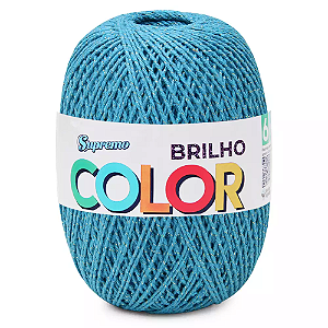 Barbante SUPREMO Color Brilho 452m 400g nº6 - Turquesa/Ouro