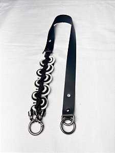 Alça de Ombro Corda Ondas 70cm - Preto/Ônix