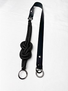 Alça de Ombro Corda Infinito 80cm - Preto/Ônix