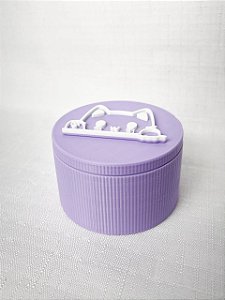 Porta Marcadores Pontos + 20un Gatinho - Lilás