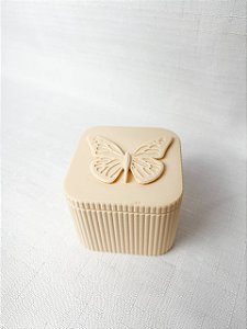 Porta Marcadores Pontos + 20un Borboleta - Bege