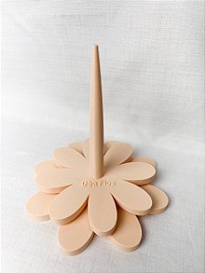 Porta Fio Giratório Flor Margarida - Bege