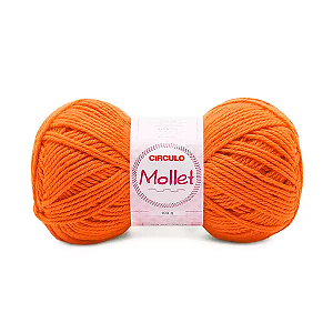 Fio Mollet Circulo 200m 100g - Cor 4445 Tangerina