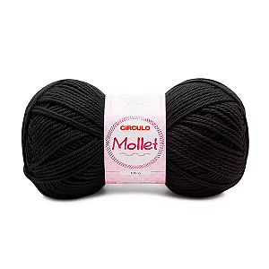 Fio Mollet Circulo 200m 100g - Cor 940 Preto