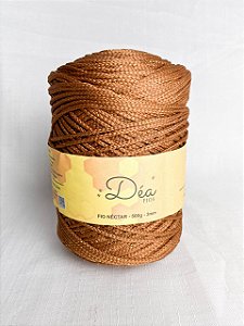 Fio Néctar 3mm - 500g-300m - Poliéster - Mocaccino Lurex Dourado