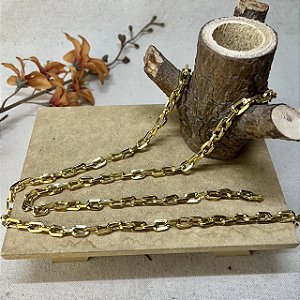 Corrente Alumínio Quadrada Elo Curto 2,0mm x 1 Metro - Ouro Velho