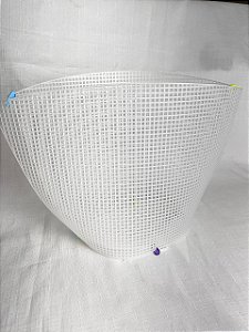 Tela/Malha Plástica Chenille 29/41x26cm - Bolsa Trapezio 3Pç