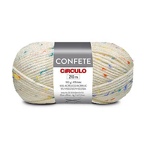 Fio/Lã Confete Circulo - 8176 Off White