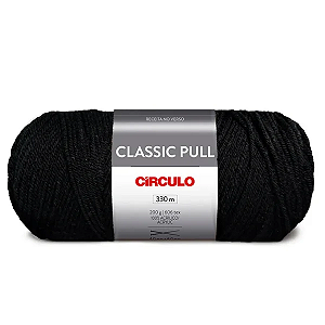 Fio/Lã CLASSIC PULL Círculo 200gr/330m - 8990 Preto