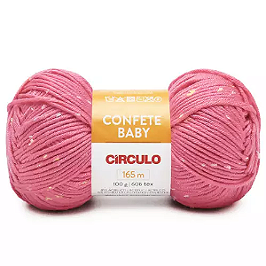 Fio/Lã Confete Baby Circulo 100g/165m - 3334 Tulipa