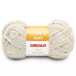 Fio/Lã Confete Baby Circulo 100g/165m - 8176 Off White