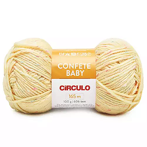 Fio/Lã Confete Baby Circulo 100g/165m - 1114 Amarelo Candy