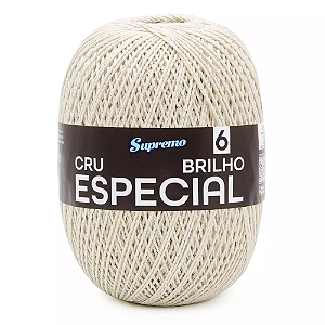 Barbante SUPREMO Cru Especial Brilho Prata 100% Algodão nº 6 - 760m