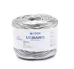 Fio/Lã CISNE URBANO 120g 36m 100% Poliester 0402 Prata