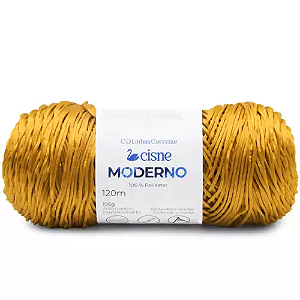 Fio/Lã CISNE MODERNO 100g 120m 100% Poliester 0501 Amarelo
