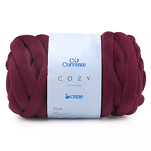 Fio/Lã CISNE COZY 300g 15m 100% POLIESTER-1718 Bordô