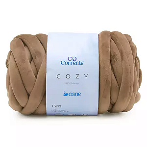 Fio/Lã CISNE COZY 300g 15m 100% POLIESTER-1027 Bege Escuro