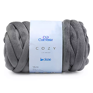 Fio/Lã CISNE COZY 300g 15m 100% POLIESTER-0503 Cinza
