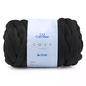 Fio/Lã CISNE COZY 300g 15m 100% POLIESTER-000N Preto