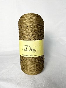 Fio Néctar 2mm - 300g-350m - Poliéster - Cor:Ouro Velho Lurex Dourado