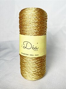 Fio Néctar 2mm - 300g-350m - Poliéster - Cor:Dourado Alto Brilho