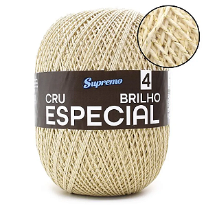 Barbante SUPREMO Cru Especial Brilho Ouro 100% Algodão nº 4 - 1150m